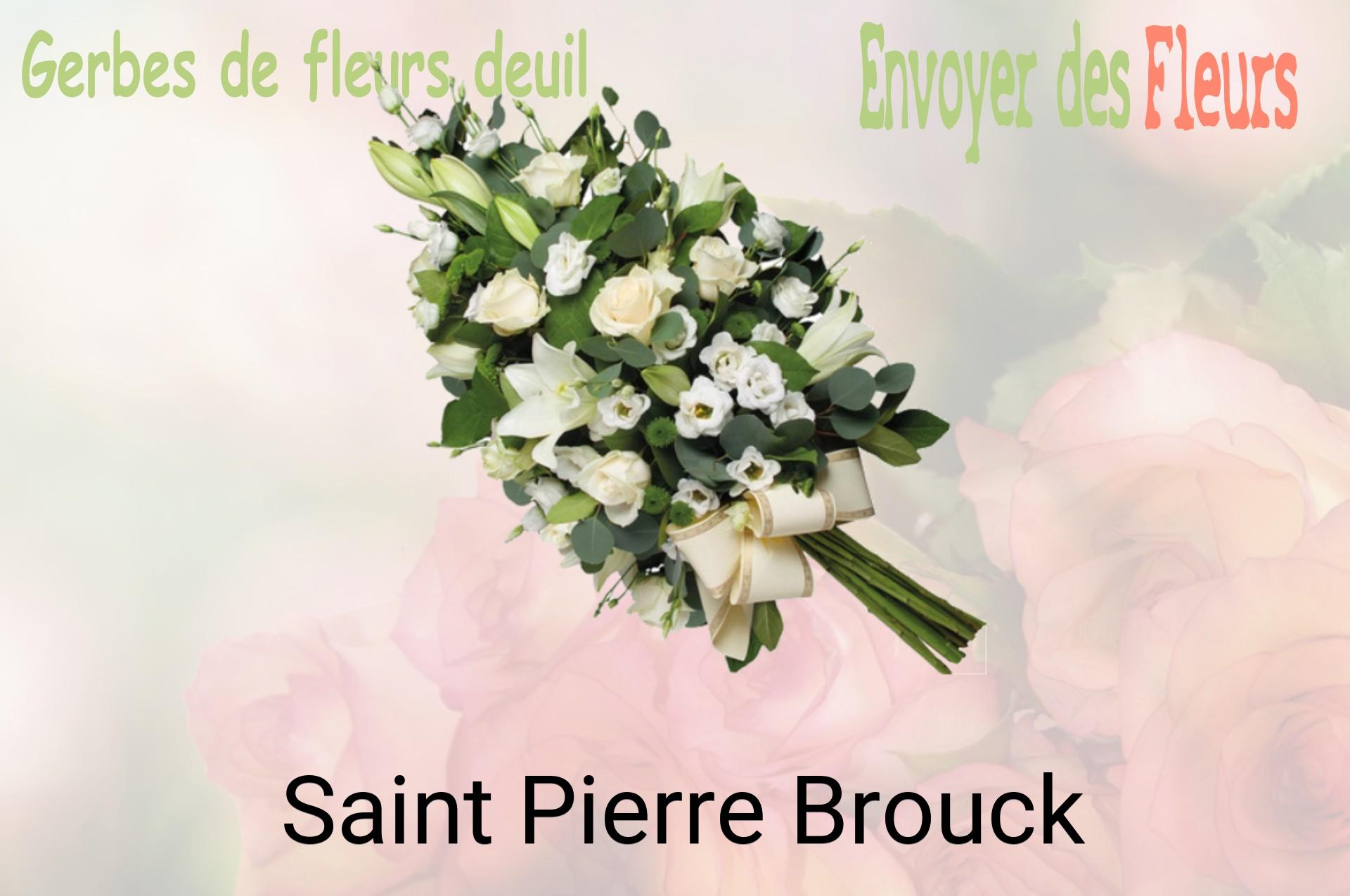 Gerbe de fleurs de deuil livrée à Saint-Pierre-Brouck